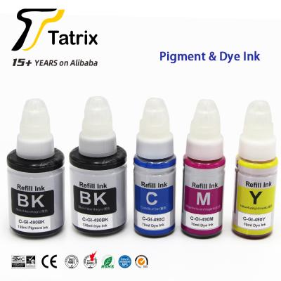 China GI 490 Refill Ink GI490 GI-490 Refill Tatrix Bulk Inkjet Ink GI-490 Compatible Water Based Bottle Eco-Friendly Refill For Canon PIXMA G1400 G4400 for sale