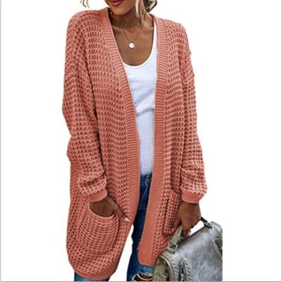 China Wholesale New Anti-wrinkle 2021 factory spot ladies knitting sweater long style accept custom made solid color knit cardigan for sale