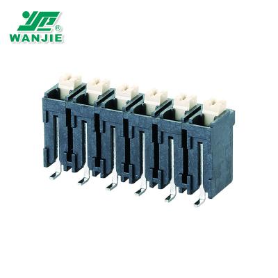 China SMT PCB High Temperature Spring Terminal Block WJ212VS-THR-5.0 24-16awg for sale