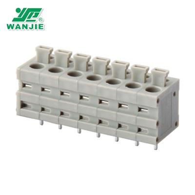 China screwless pcb terminal block pitch 5.0mm WJ211V-5.0 26-16awg for sale