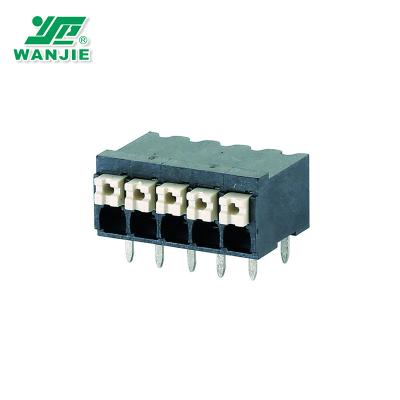 China 3.5mm Pitch LCP Material PCB Spring Terminal Block WJ211R-THR-3.5 24-16awg for sale