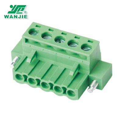 China WANJIE Pitch 5.0mm/5.08mm Other Pluggable Terminal Block WJ2EDGKM-5.0/5.08 for sale