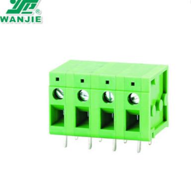 China Wanjie 5.0mm Pitch PCB Right Angle Screw Terminal Block WJ105RA-5.0 26-12awg for sale