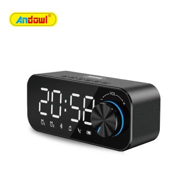 China Colorful LED Light Customized Mini Speaker Board Portable Wireless Indoor and Outdoor Alarm Clock Dual Speaker for sale