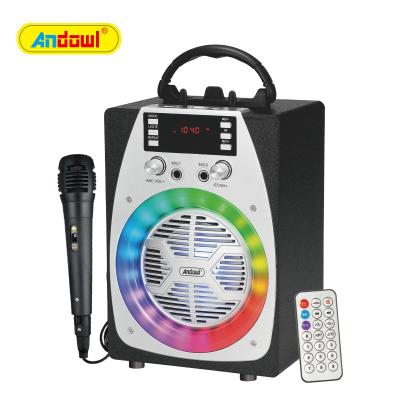 China ANDOWL Outdoor Wireless Karaoke Speaker With Microphone Subwoofer Wireless Audio for sale