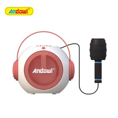 China ANDOWL Wireless Portable Speaker With Microphone Parent-child Entertainment Singing And Speech Mini Speaker for sale