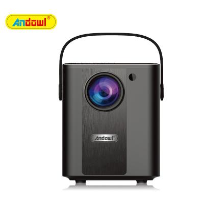 China ANDOWL HD Smart Speakers Dormitory Bedroom Living Room Home Theater Built-in Portable Mic Molded Projector for sale