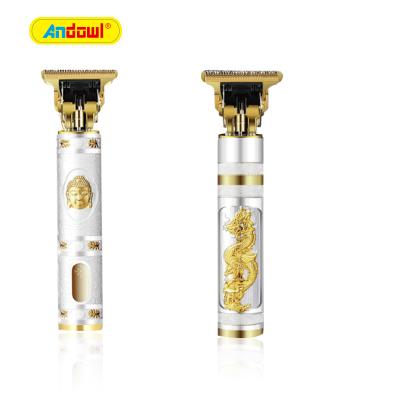 China Deburring Engraving Electric Men's Head ANDOWL Oil Retros Adult Haircut Washable Low Noise Professional Hair Trimmer for sale