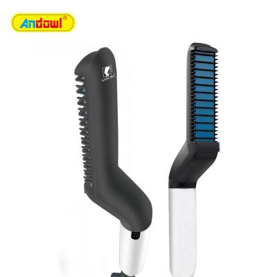 China ANDOWL Popular Hot Selling Professional Men's Styling Straightening Brush, Fluffy Curling Straight Styling Brush for sale