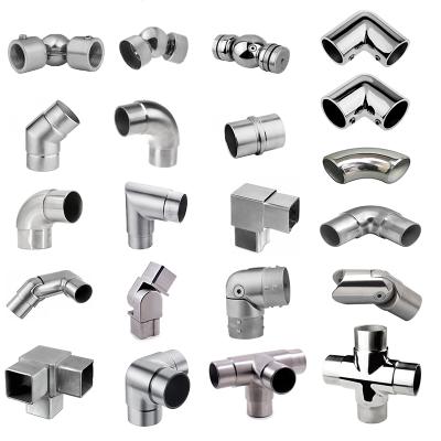 China Decking Stainless Steel 304 316 60 90 Decorative Stainless Steel 180 Degree Handrail Railing Pipe Tube Fittings Elbow for sale