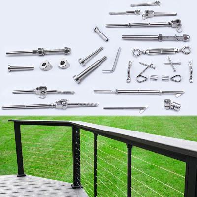 China Modern 316 Stainless Steel Marine Deck Balcony Cable Fencing Hardware Fittings Accessories Components for sale