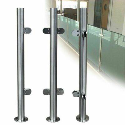 China Modern 304 316 Stair Railing Barrier Balcony Glass Balustrade Designs Stainless Steel Balcony Glass Balustrade for sale