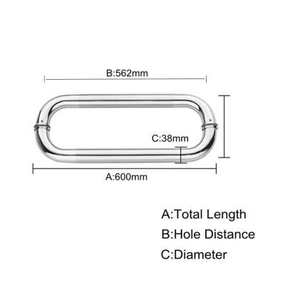 China 304 316 Modern Stainless Steel Shower Room Door Glass Kitchen Pull Handles for sale