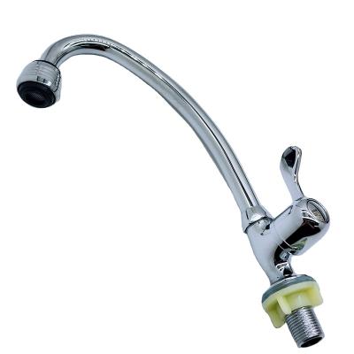 China Sense Faucets Zinc Single Handle Cold Water Kitchen Sink Faucet With Chromed Plating for sale