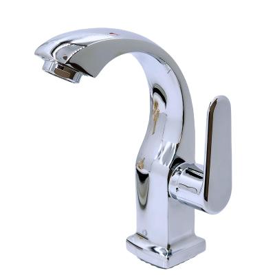 China Other Fujian Supplier Wholesale Zinc Alloy Moon Basin Faucet Single Handle Cold Water Chromed Waterfall Wash Taps for sale