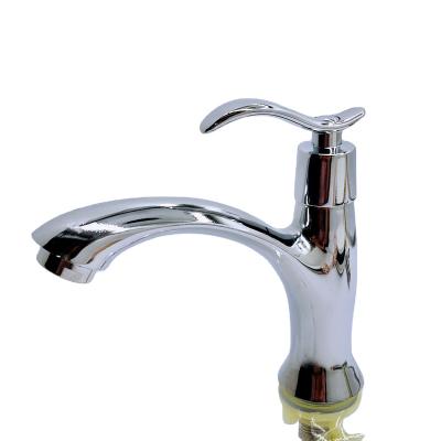 China Other Commercial Modern Bathroom Faucet Single Handle Chrome Single Hole Wash Basin Faucet With Deck Simple Installation for sale