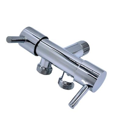 China Modern New Product Double-handle Dual-use Stainless Steel Toilet Fitting Bathroom Kitchen Angle Valve for sale