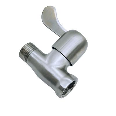 China Modern Stainless Steel 2 Handle Straight-through Valve Tap Dual Internal Externalthread Straight-through Faucet for sale