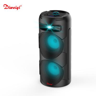 China Wireless DUAL Woofer 4 Inch Party LED Flashing Light Wireless Colorful Speaker With Rechargeable Power Speaker Audio for sale