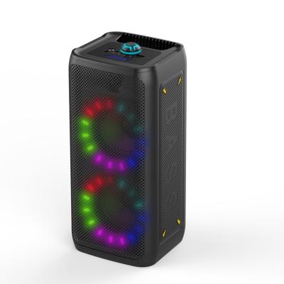 China Altavoz Wholesale 4 Inch Perfect Sound Factory Dual Powered Professional Active Speaker System With Colorful Flashing LED Light for sale