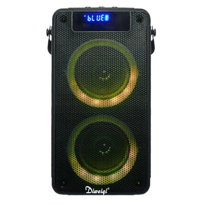 China Dual Wireless 4 Inch Portable Rechargeable Wireless Party Speaker With LED Lighting for sale