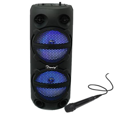 China Portable Wireless Hot Selling 8inch Speakers Woofer Speaker Karaoke Wireless MIC With Wholesale Price for sale