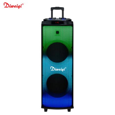 China Loudest Party 100W LED Flashing Light Rechargeable Living Outdoor Portable Karaoke Box Wireless Speakers With Colorful LED Flashing Light for sale