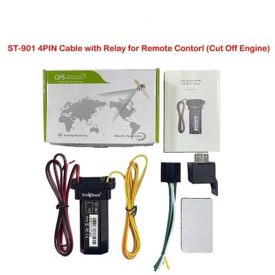 China Automotive AliTrack ST-901 4 Pin Cable Engine Oil On Off Vehicle Tracking Device Geo-fence Car Motorcycle GPS Tracker With Relay for sale