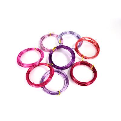 China Wholesale High Tensile Craft Bonsai Flexible Metal DIY Aluminum Wire Making Color Aluminum Wire Anodized Color Aluminum Wire for sale