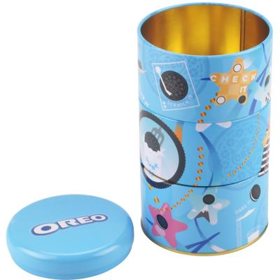 China Stackable Beverage Tea Stacked Storage Tins Tin Canister for sale