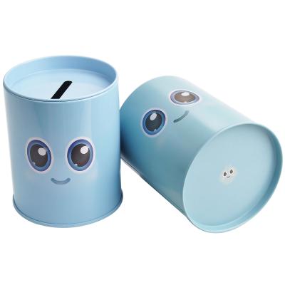 China Recycled Materials Money Bank Metal Tin Box With Removable Lid for sale