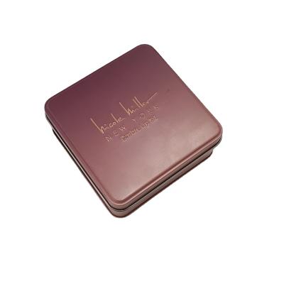 China Recycled Materials Custom Printing Square Shape Tin Box For Lip Kit for sale