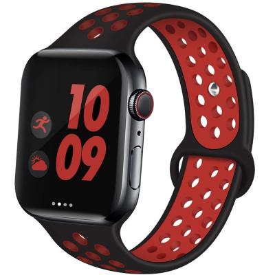 China Rubber For Apple Watch Band, For Apple Watch Strap, Silicone Sport Smart Watch Band For Apple iWatch Accessories 38/42/40/44mm 33 Colors for sale