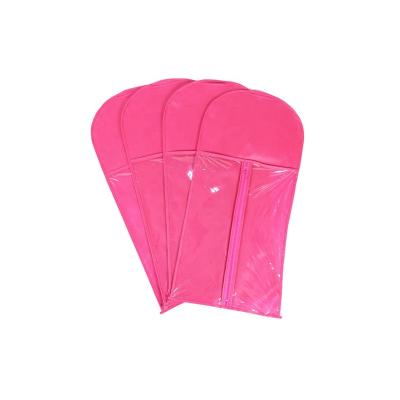 China Custom Waterproof Wig Hanger Hair Packaging Bags Dummy Hair Dust Cover Organizer Hair Extensions Bags Non Woven Satin Wig Storage Bag for sale