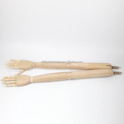 China DL704 High Quality Long Display Female Arms Wooden Arms Hands Section Three 360 ​​Degree Flexible Joints Wooden Hand for sale