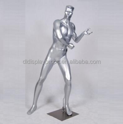 China Abstract Male Tennis Player Sports Clothing Maternity Mannequin -- Silver for sale