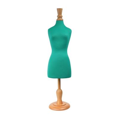 China The Other Half Body Hand Jewelry Display Stand Female Tailor Scale Mannequin Half Top Mini Vintage Art Decor Table Pinable Green Fully for sale