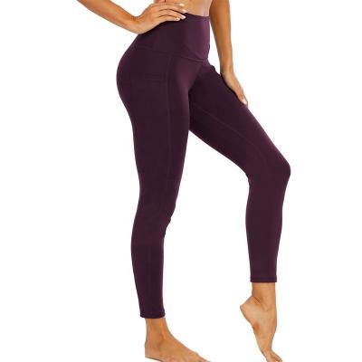 China Wholesale Breathable Gym Leggings Butt High Waist Workout Lifting Yoga Pants Sports Fitness Women Reddish Brown Yoga Leggings for sale