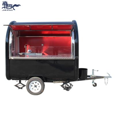 China JX-FR220B factory sales vegetable processing large food trailer hot dog food trailer best quality mini hot food trailer for sale