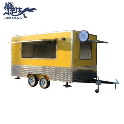 China High quality commercial processing factory JX-FS380 ice cream trucks fast food vegetable trailer for sale Europe for sale