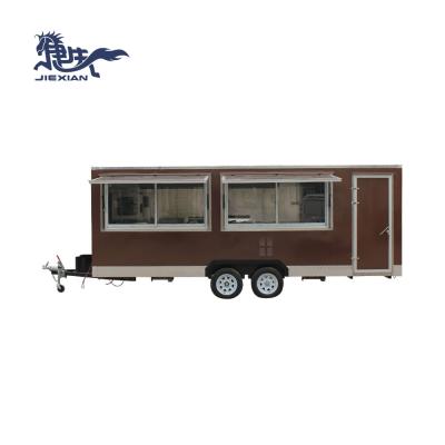 China JX-FS580 mobile vegetable processing truck trailer mobile fast food truck food kitchen for sale for sale