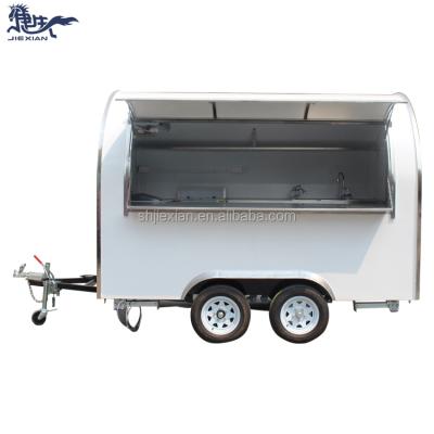 China JX-FR300W Vegetable Processing Cart Mobile Large Space Food Trucks Mobile Factory Street Kitchen Food Trailer for sale