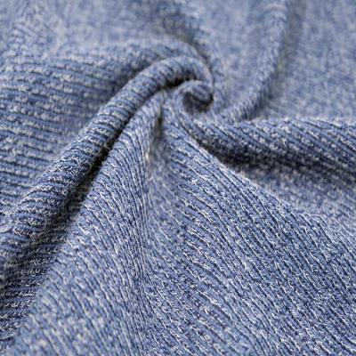 China New Design Shrink-Resistant T/R Solid Stretch Ribbed Hacci Knitting Fabric For Women Sweater for sale