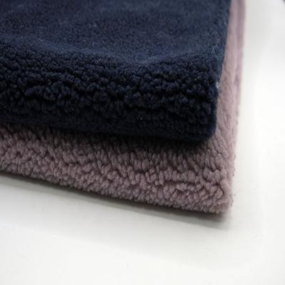 China 2023 New Shrink-Resistant 100% Yarn-dyed Polyester Sherpa Fleece Fabric For Jacket for sale