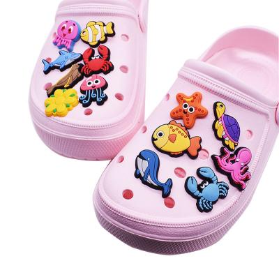 China Durable Wholesale Cheap Cartoon Animal Shoe Charms Dolphin Charms For Shoe Accessories Birthday Gift For Kids for sale