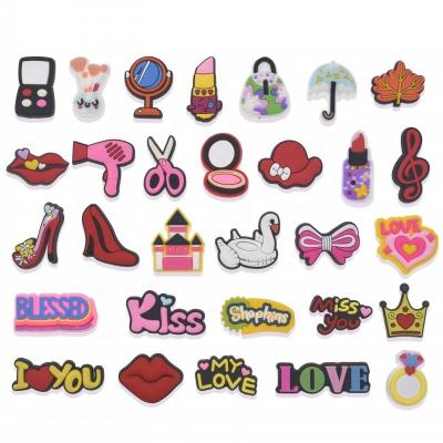 China 30PCS Cosmetic Shoe Charm Shoe Decoration Cute Theme Shoe Decoration Charm For Teens Bracelet And Kids Cartoon Bracelet Girl Party Gifts for sale