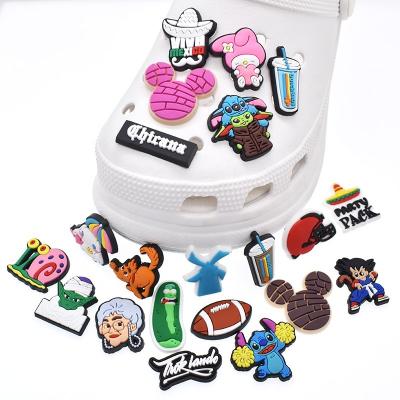 China Clog Charm Cartoon PVC Rubber Shoe Charms Shoe Accessories Clog Charms for sale