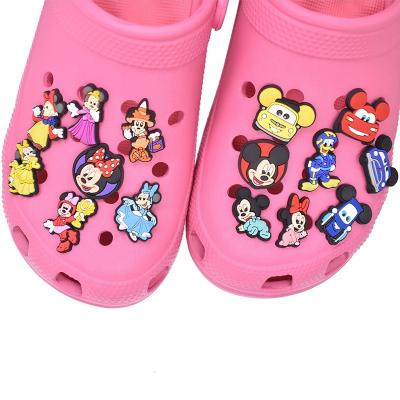 China Cheap Designer Wholesale Durable Custom Shoe Charms Cartoon Mickey PVC For Croc Accessories for sale