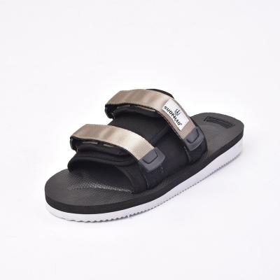 China 2020 New Fashion Flat Custom Design Logo Sandals Comfortable Designer Men's Sandals for sale