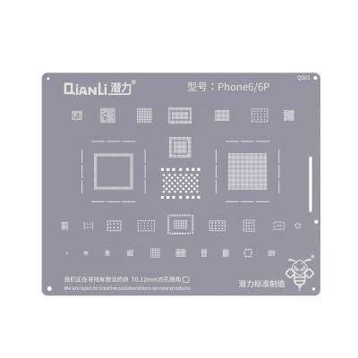 China Qianli BGA Reballing Stencil For iPhone 13 12 11 pro XS Max XR X 8 7 Net Qianli CPU Tin Planting Soldering Template 6S 6 IC Chip Solder for sale